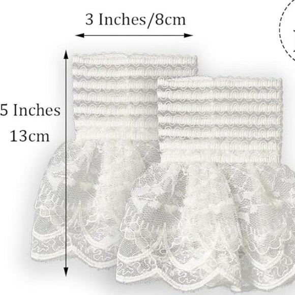 Floral Short Lace Gloves - Picture 2 of 6